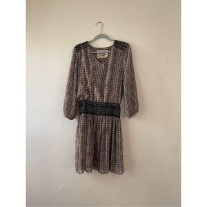 Anthropologie cinched‎ waist dress size large